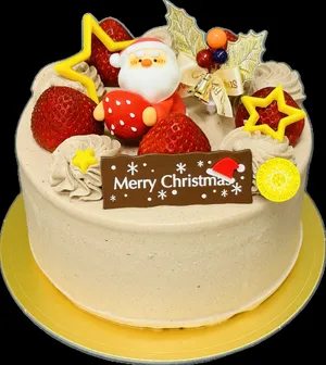 店頭のスマホ撮影による通常のクリスマスケーキ写真